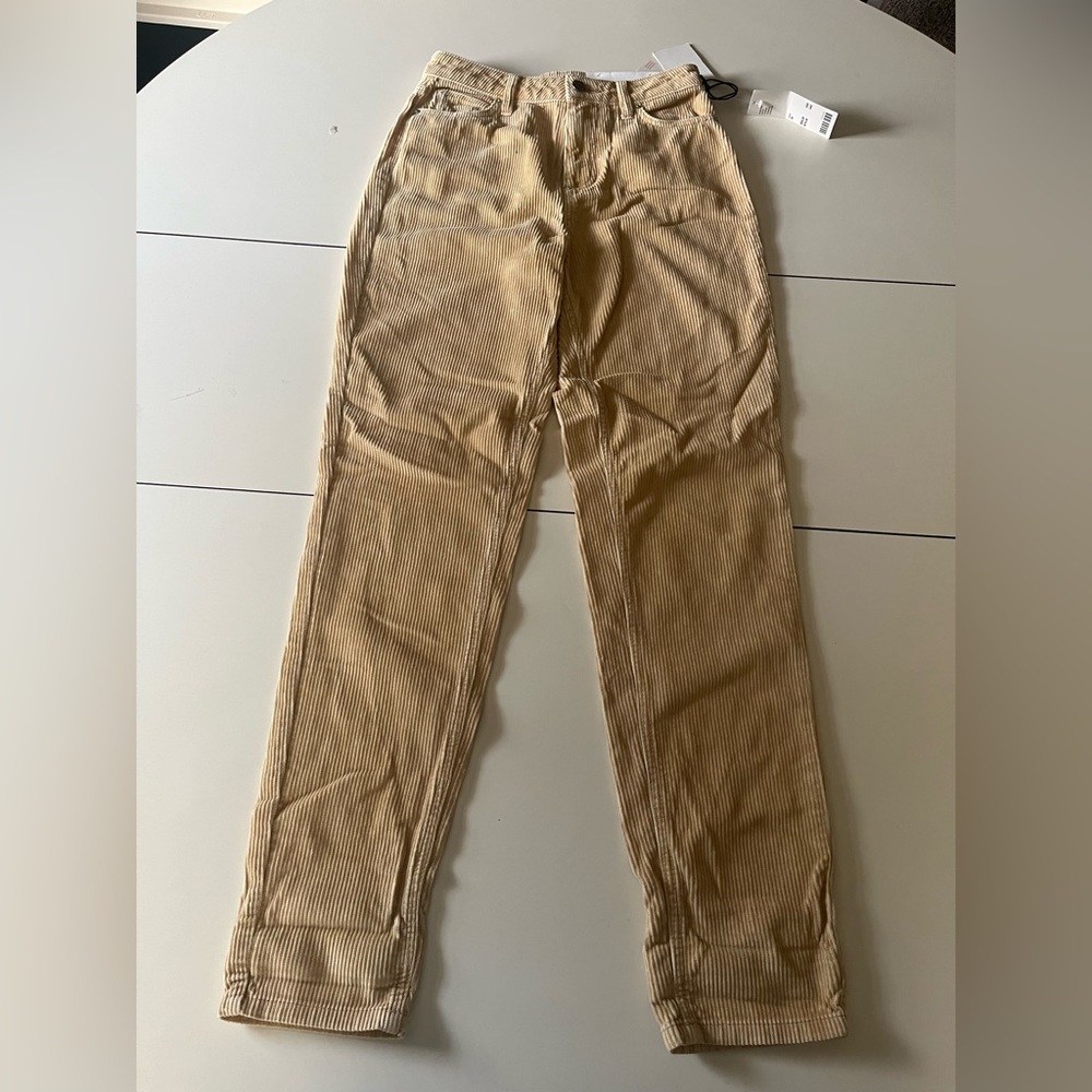Urban Outfitters Tan Corduroy Straight Leg Pants